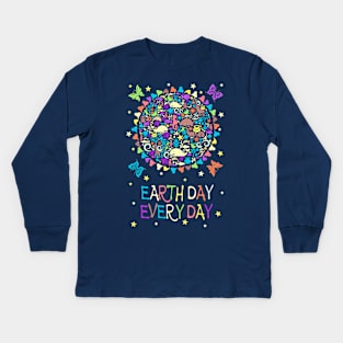 Earth Day Every Day Kids Long Sleeve T-Shirt